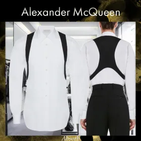 alexander mcqueen  |Street Style Long Sleeves Plain Cotton Shirts