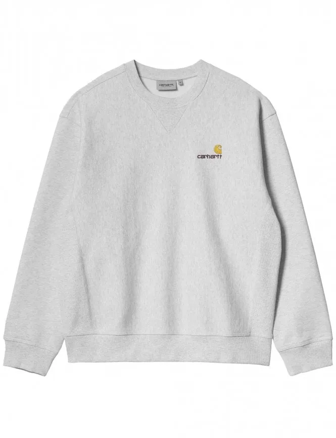 American Script Crew Sweat - Ash Heather