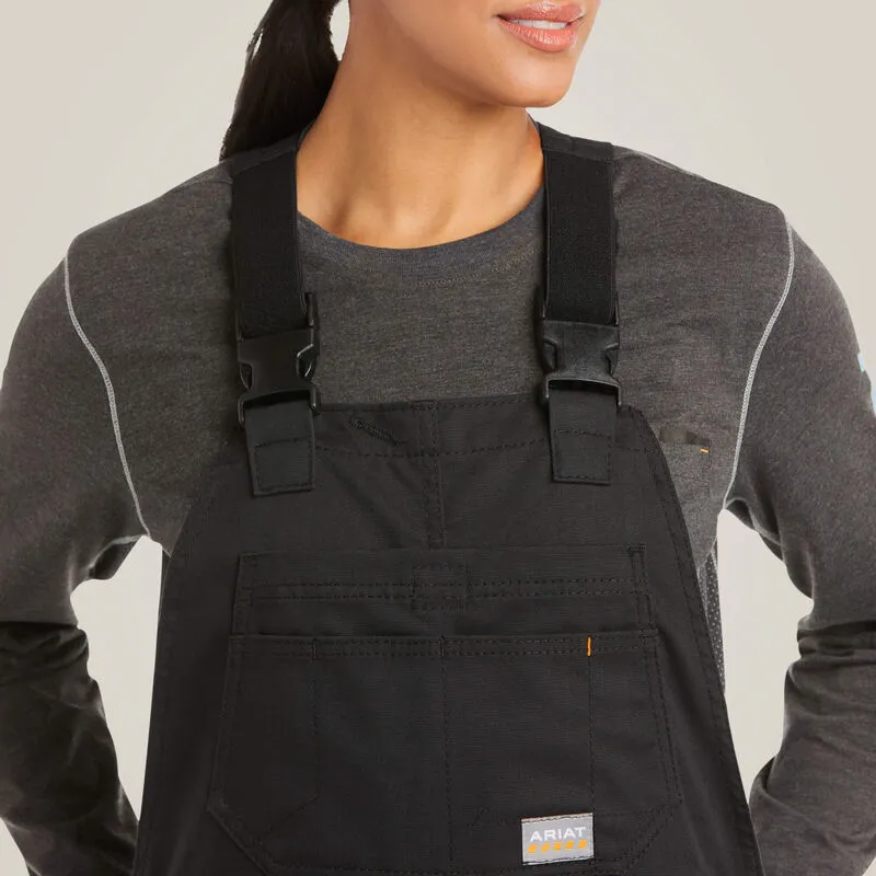 Ariat Women's Black Rebar DuraCanvas Stretch Insulated Bib