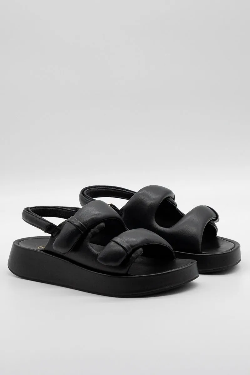 Ash Sandalo Vinci in Nappa Nero Donna