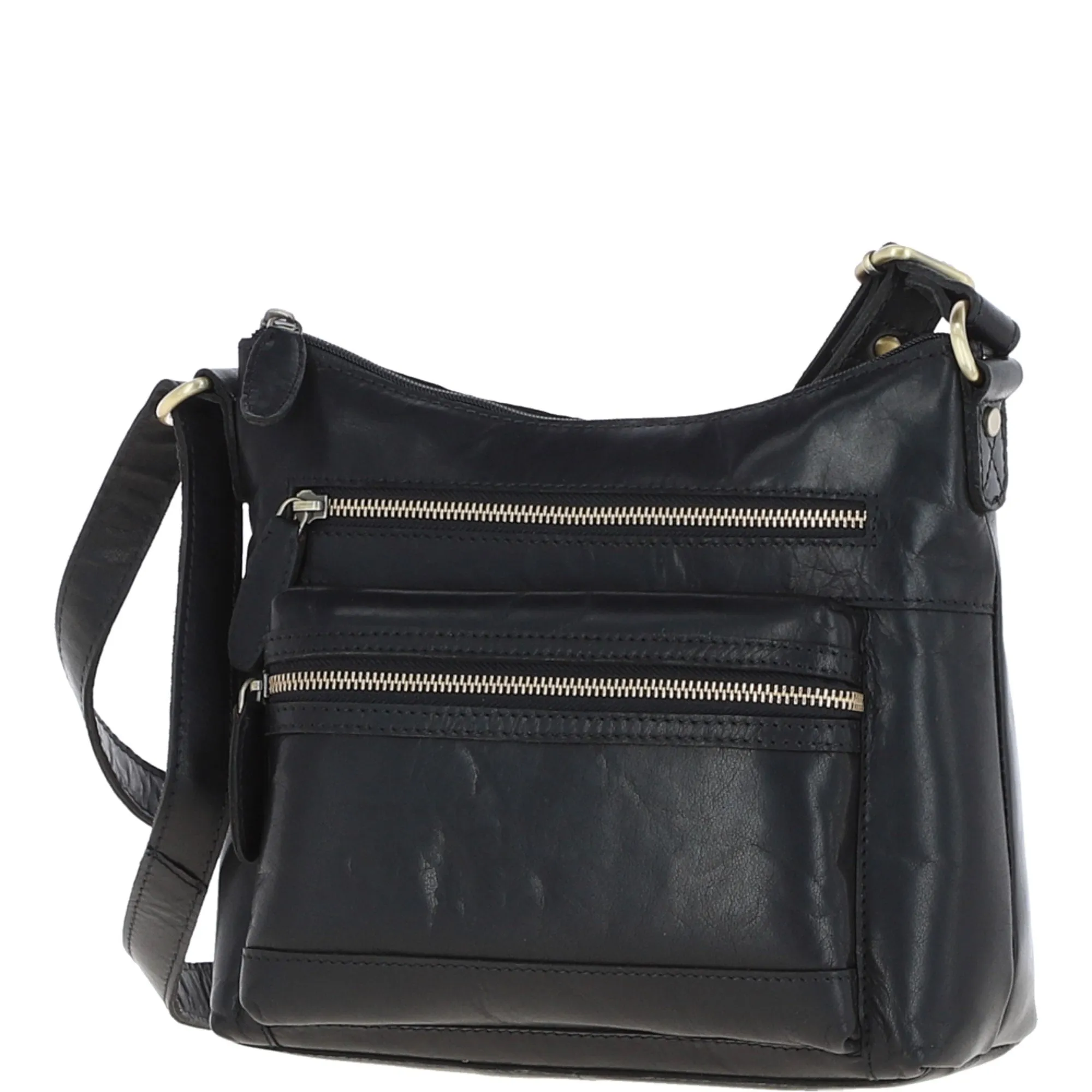 Ashwood Medium Leather Shoulder Bag Black: T-83