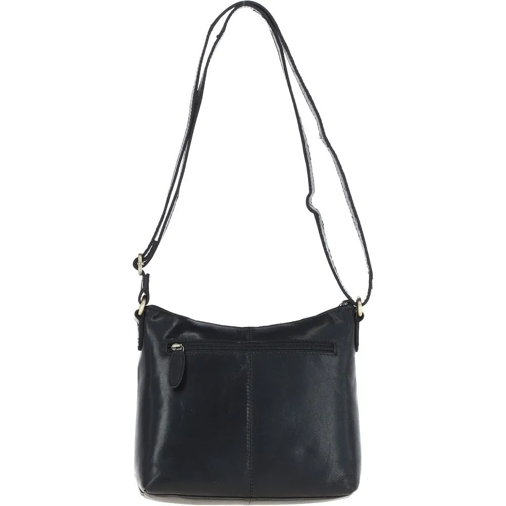 Ashwood Medium Leather Shoulder Bag Black: T-83