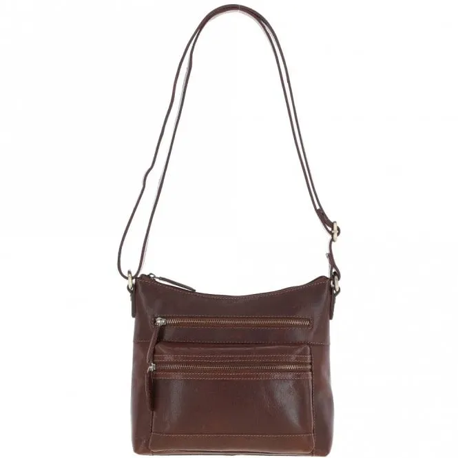 Ashwood Medium Leather Shoulder Bag Chestnut: T-83