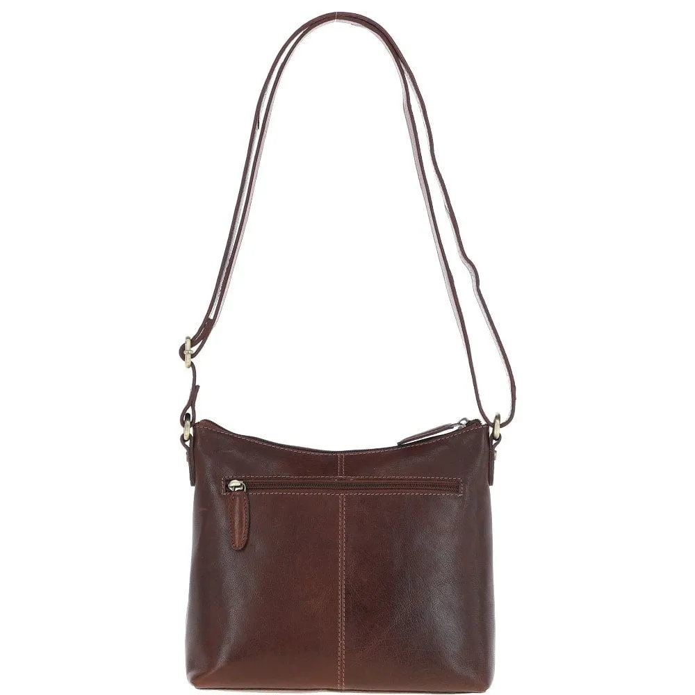 Ashwood Medium Leather Shoulder Bag Chestnut: T-83