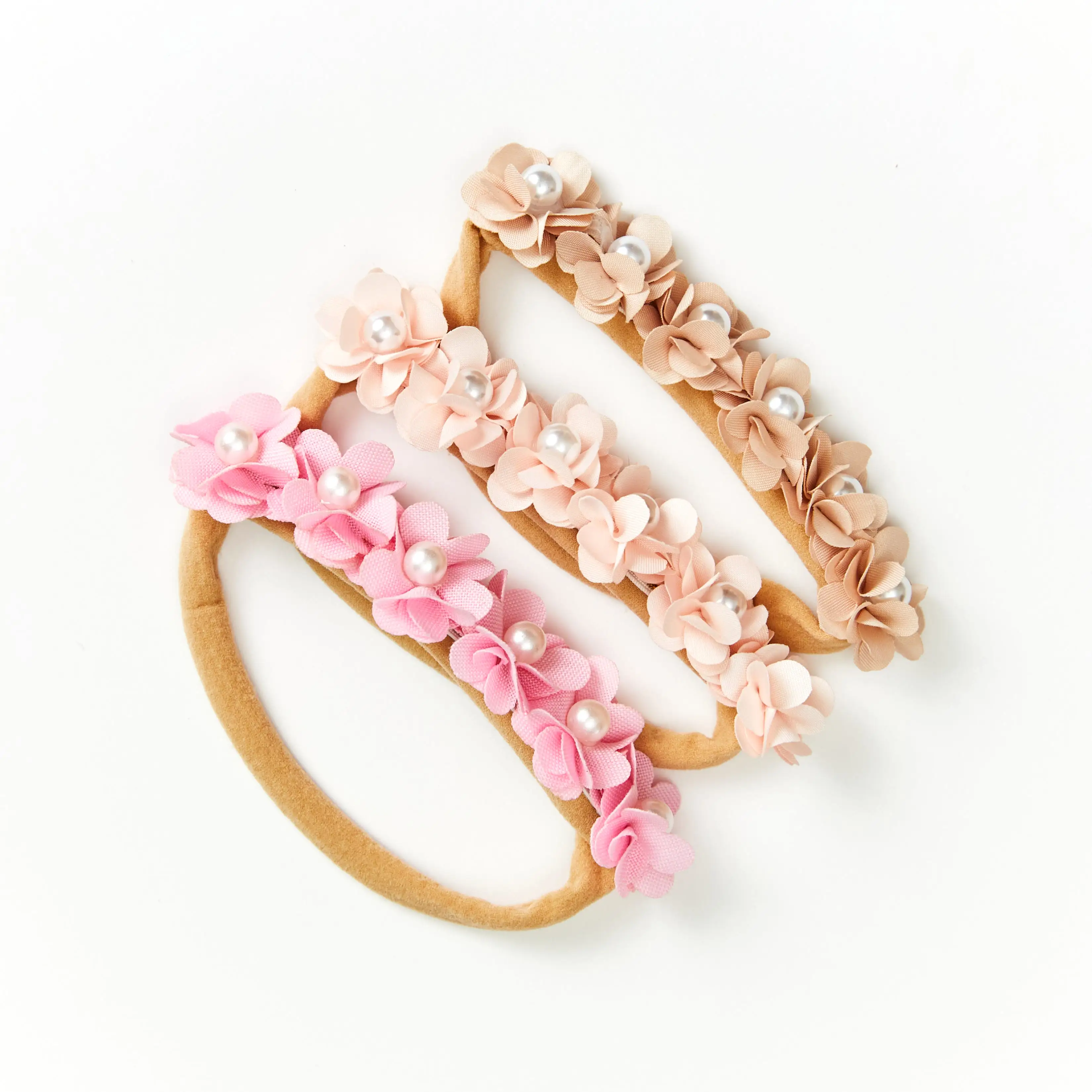 Baby Girl Mini Little Flower Crown Headband in Rose Ash