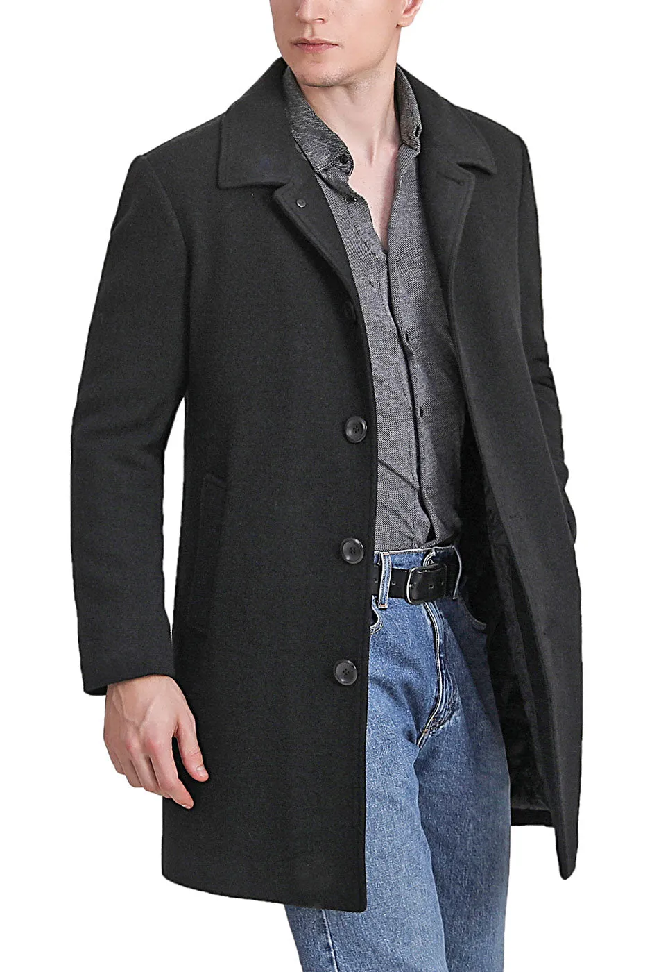 BGSD Men Baker Wool Blend Walker Coat