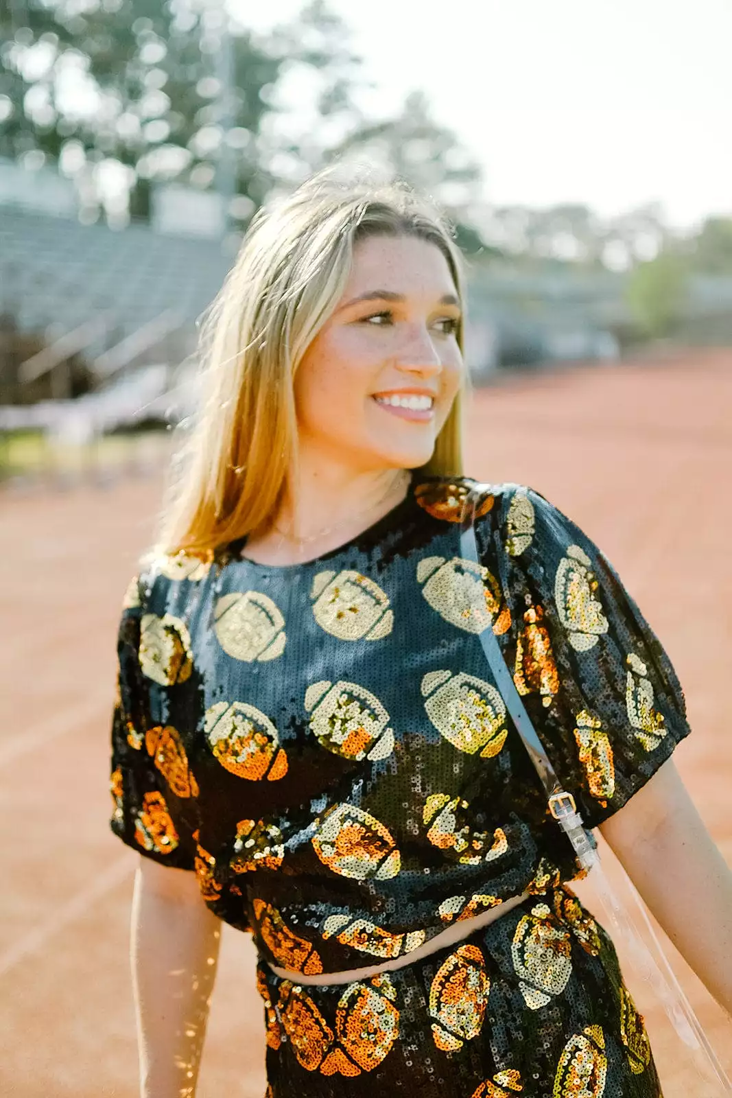 Black & Gold Football Set Top