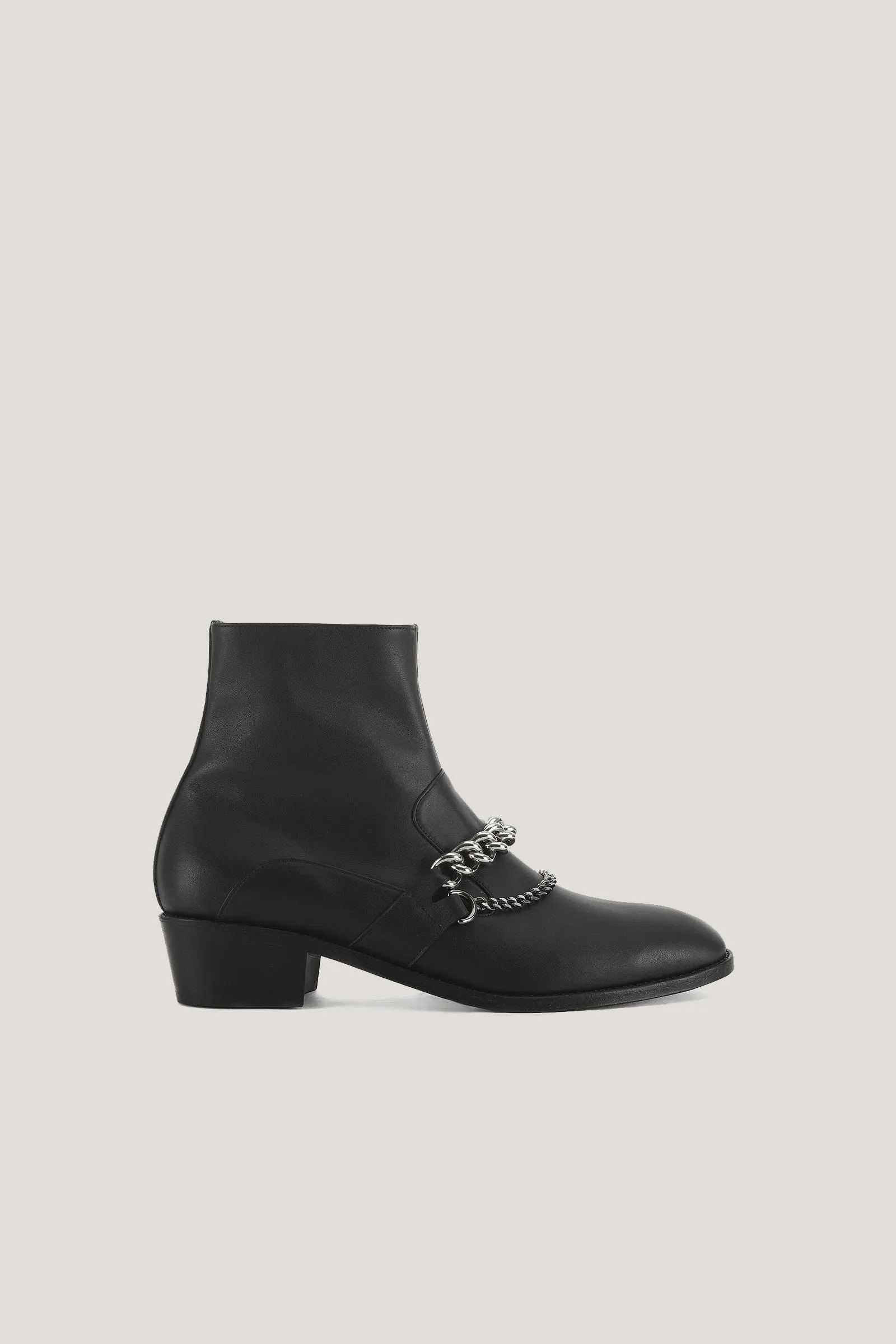 Black Larch Chain Ankle Boots