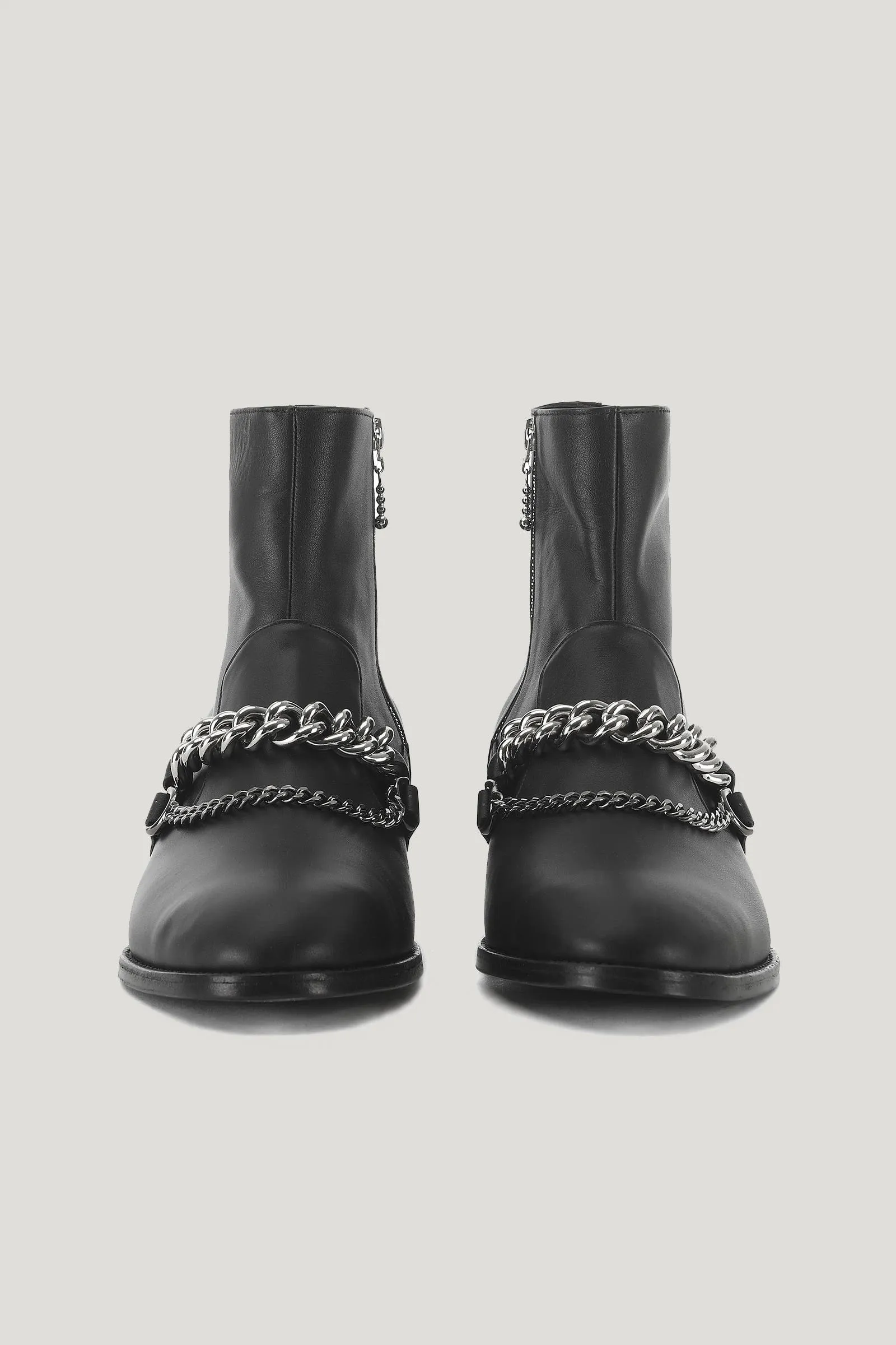 Black Larch Chain Ankle Boots