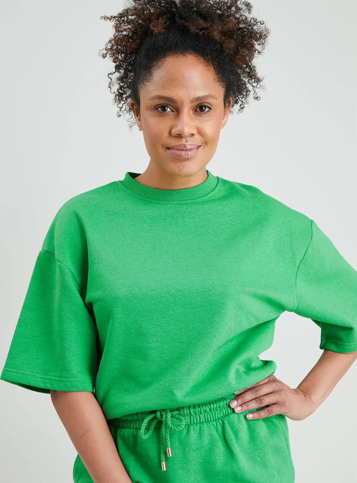 Buy Bright Green Overdyed Coord Sweatshirt XXL | Hoodies and sweatshirts | Tu