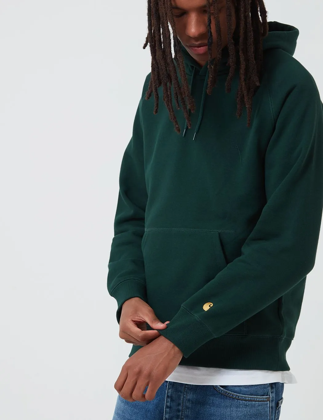 Carhartt-WIP Chase Hooded Sweatshirt - Bottle Green