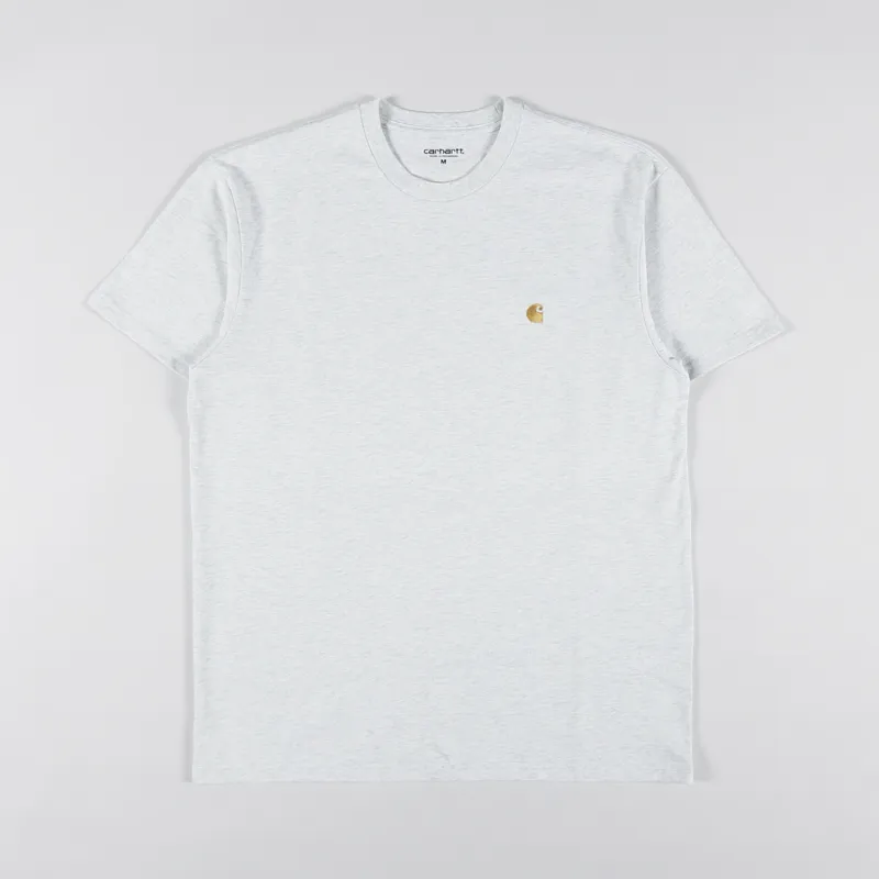 Carhartt WIP Chase T Shirt Ash Heather Gold