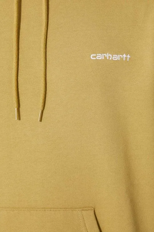 Carhartt WIP hooded sweatshirt Script Embroidery Sweat men's beige color hooded smooth I033658.22WXX