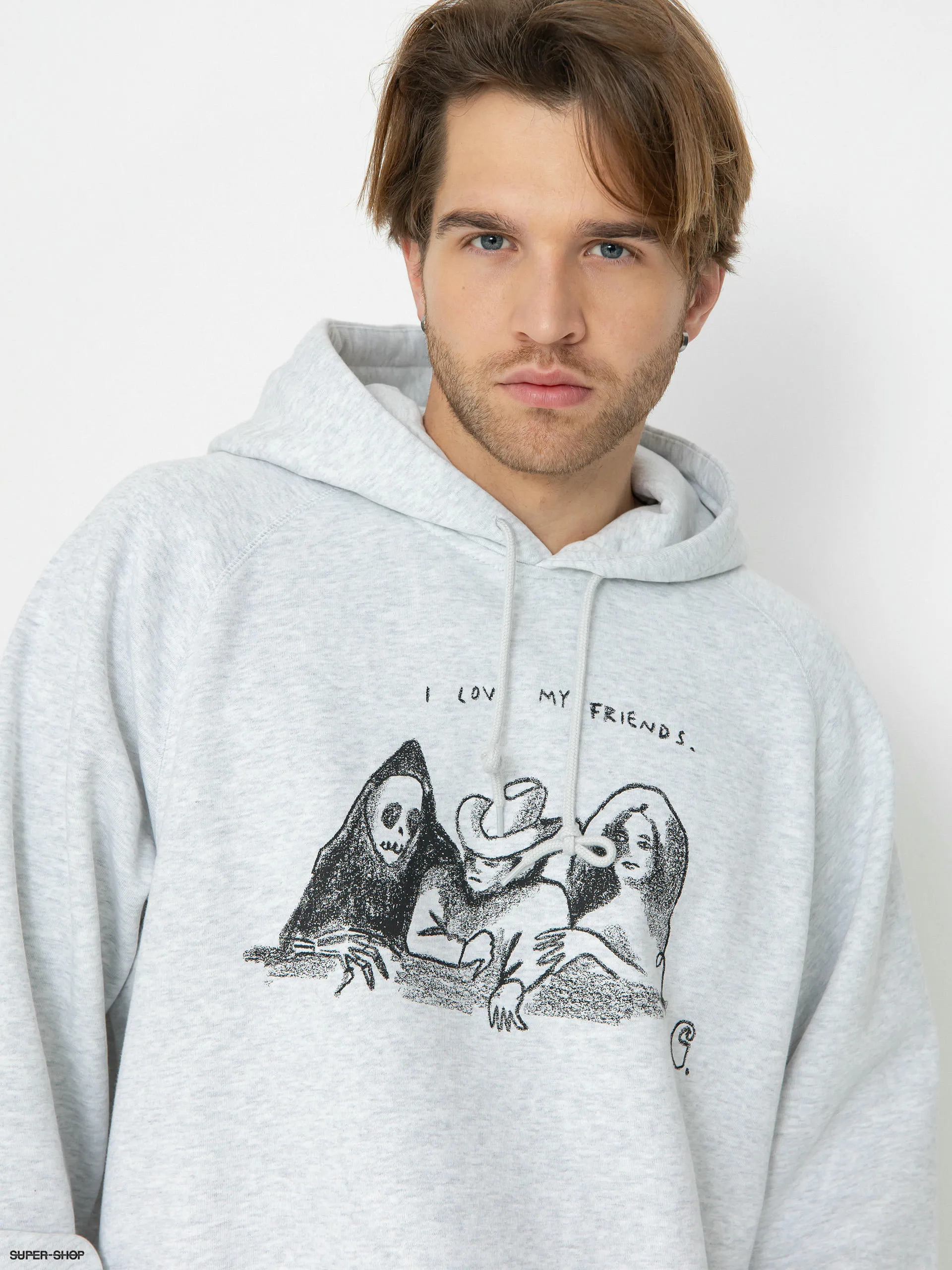 Carhartt WIP Pepe Friends HD Hoodie (ash heather/black)