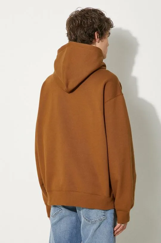 Carhartt WIP sweatshirt Hooded Brown Ducks Sweat men's brown color hooded I033930.HZXX