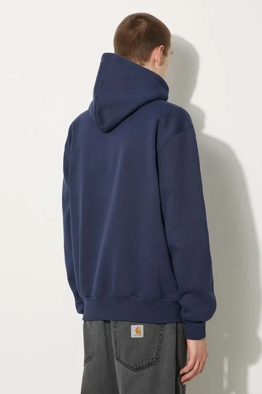 Carhartt WIP sweatshirt Hooded Carhartt Sweat men's navy blue color hooded I030547.2DDXX