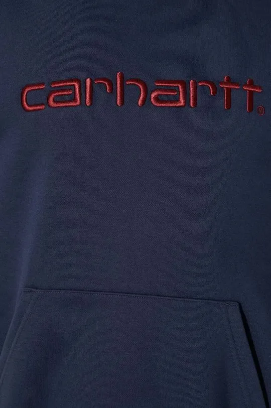 Carhartt WIP sweatshirt Hooded Carhartt Sweat men's navy blue color hooded I030547.2DDXX