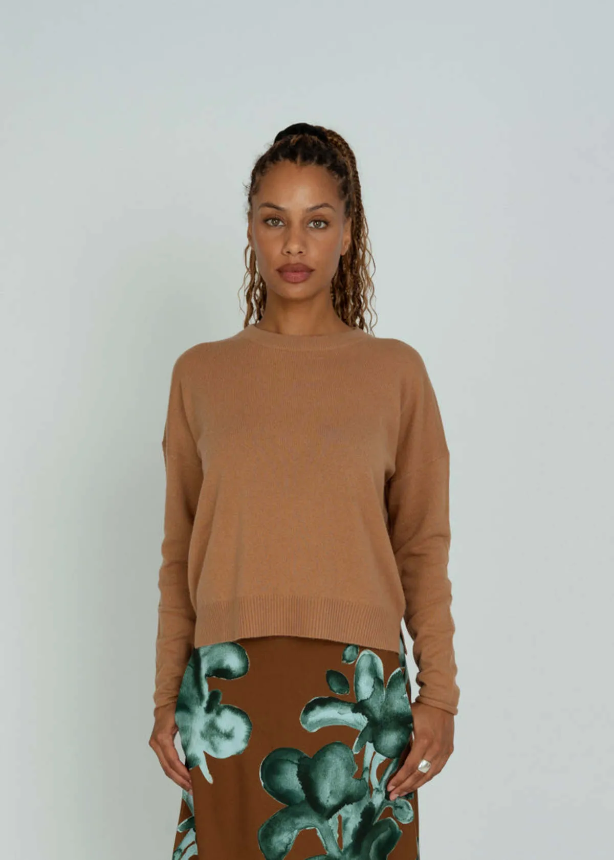 Cashmere Crew Sweater - Caramel