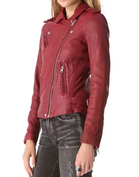 Castle Kate Beckett Red Leather Jacket - UJackets