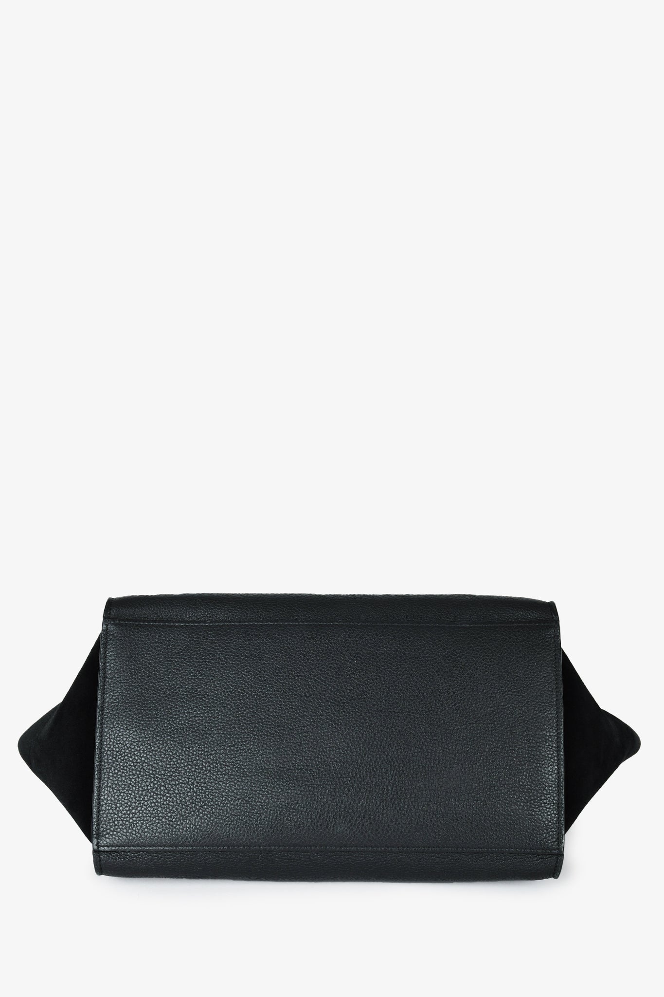 Celine 2015 Black Leather/Suede Medium Trapeze Top Handle