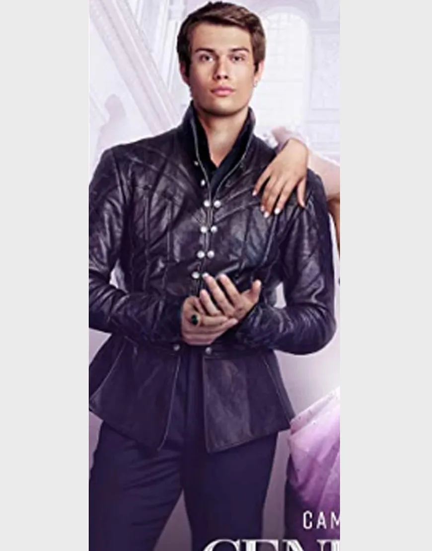 Cinderella 2021 Nicholas Galitzine Jacket | Prince Robert Leather Jacket