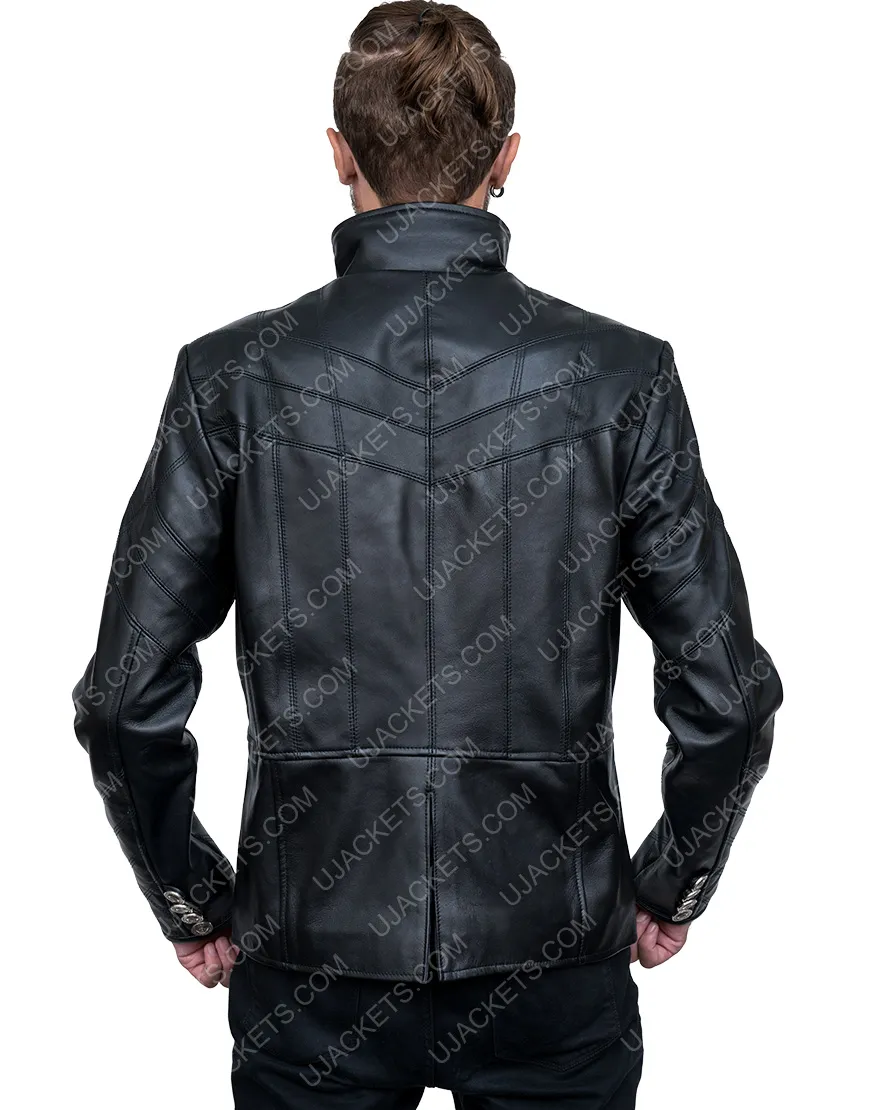 Cinderella 2021 Nicholas Galitzine Jacket | Prince Robert Leather Jacket