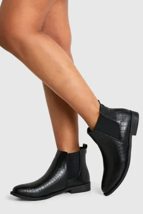 Croc Detail Chelsea Boot