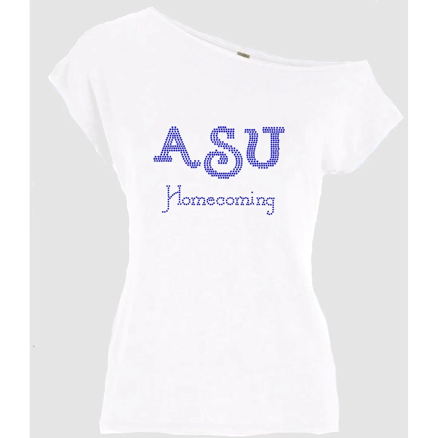 Custom Homecoming Rhinestone Off Shoulder T Shirt