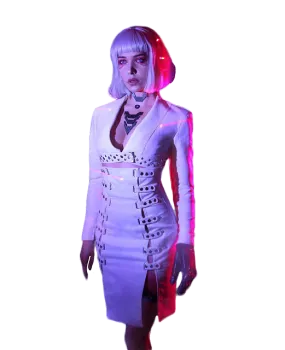 Cyberpunk Night City Neon Girl Jacket - Cyberpunk Jacket