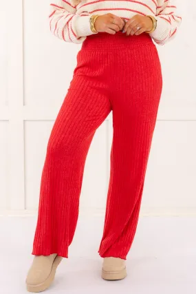 Dawn Ribbed Pant - Haute Red | Z Supply