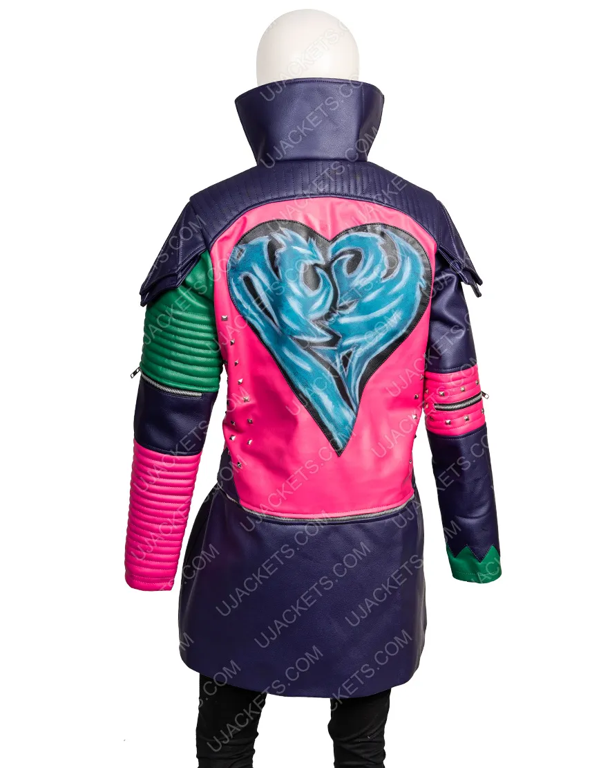 Descendants 2 Mal Dove Cameron Jacket |Movies Studded Leather Jacket