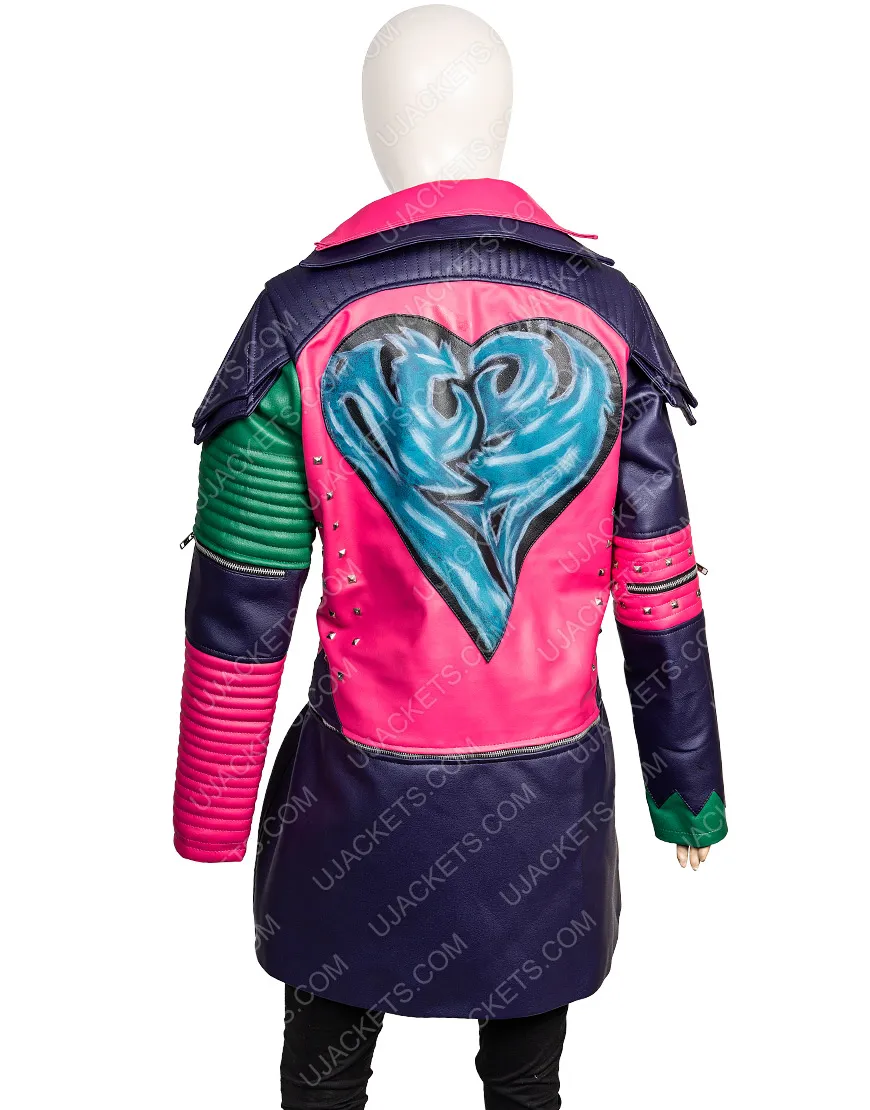 Descendants 2 Mal Dove Cameron Jacket |Movies Studded Leather Jacket