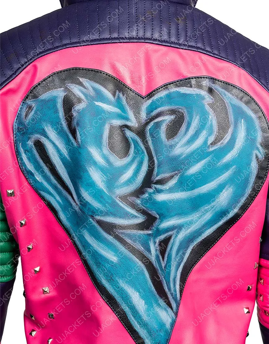 Descendants 2 Mal Dove Cameron Jacket |Movies Studded Leather Jacket