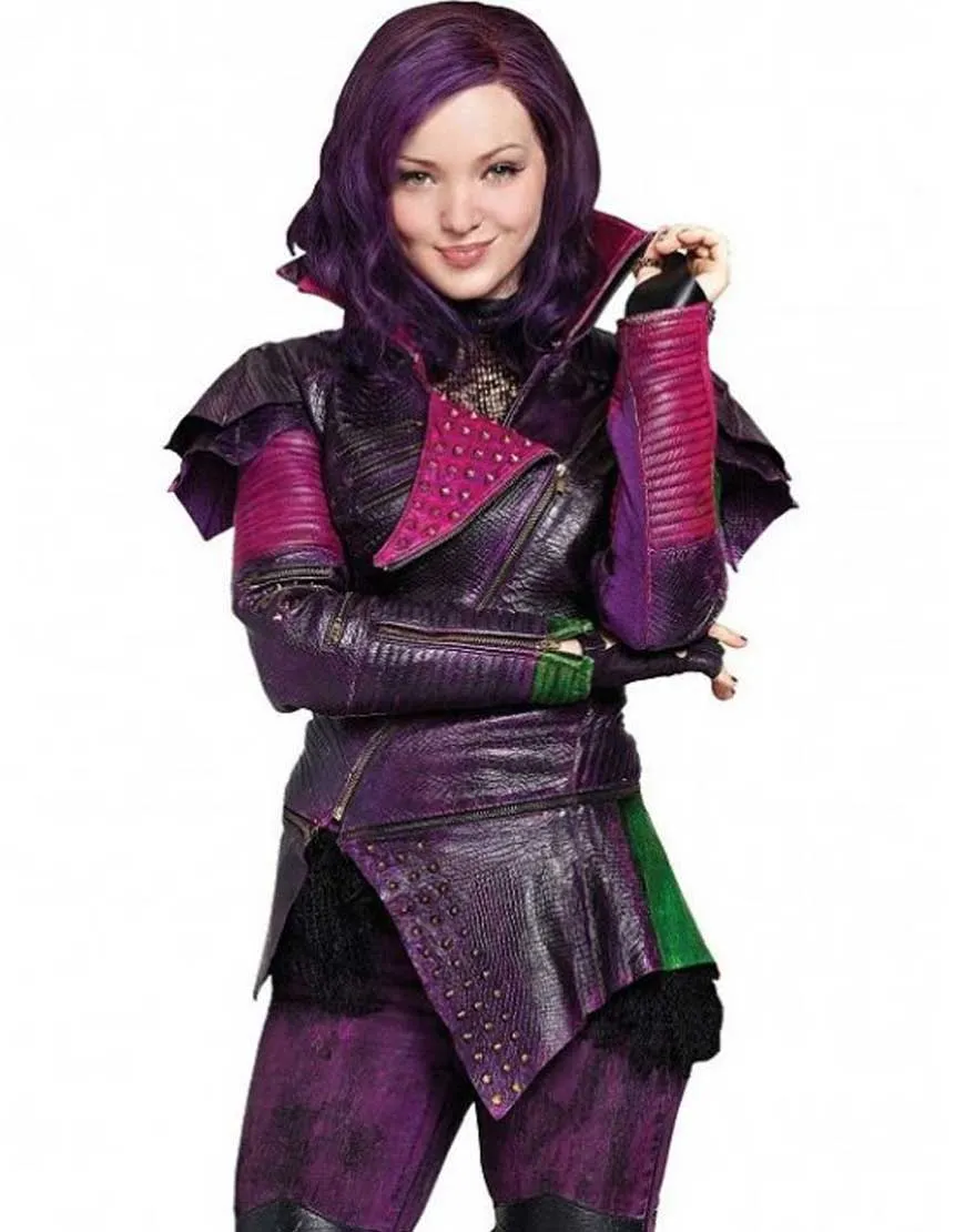 Descendants 2 Mal Dove Cameron Jacket |Movies Studded Leather Jacket