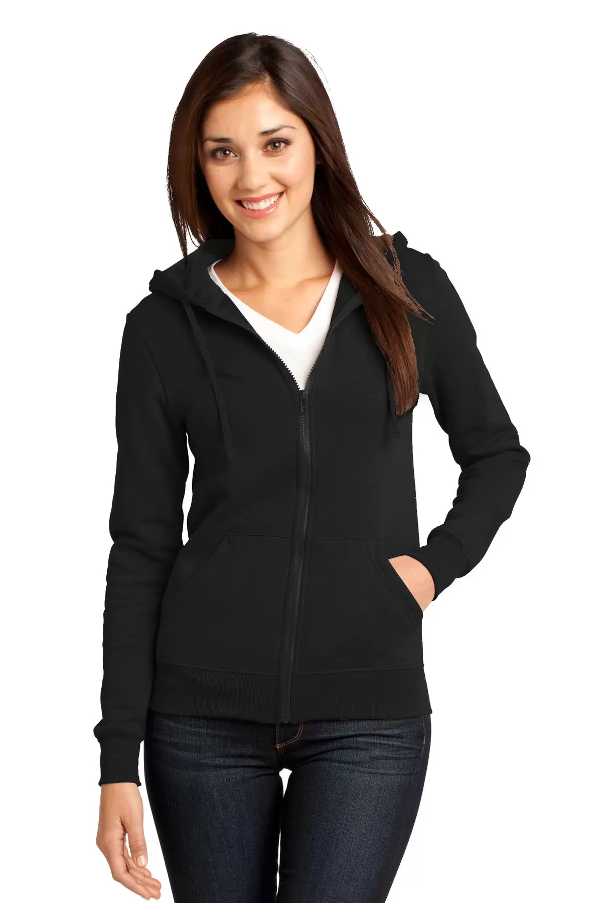 DT801 District® - Juniors The Concert Fleece™ Full-Zip Hoodie SKU: DT801