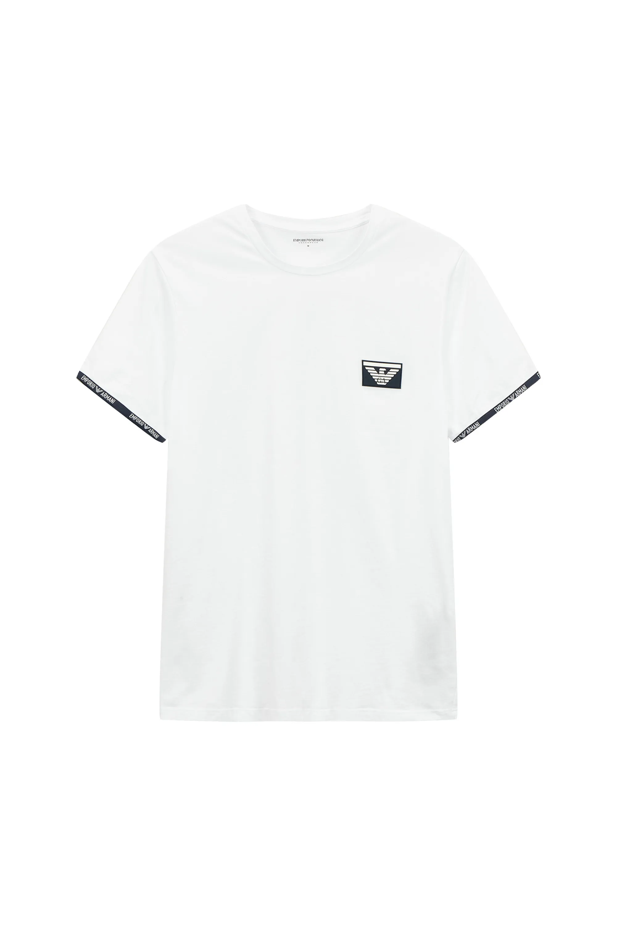 EMPORIO ARMANI  |Crew Neck Plain Cotton Logo Crew Neck T-Shirts