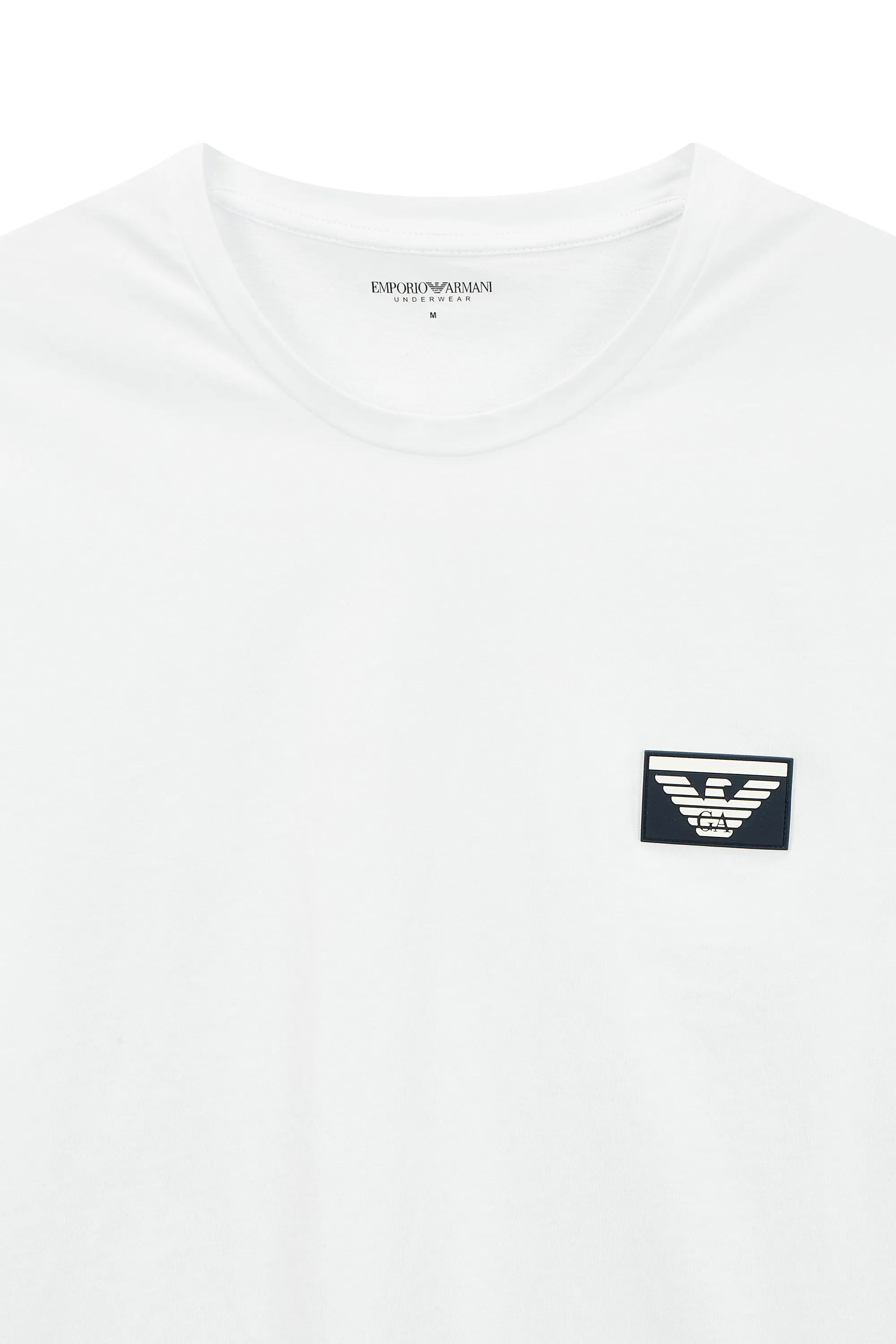 EMPORIO ARMANI  |Crew Neck Plain Cotton Logo Crew Neck T-Shirts