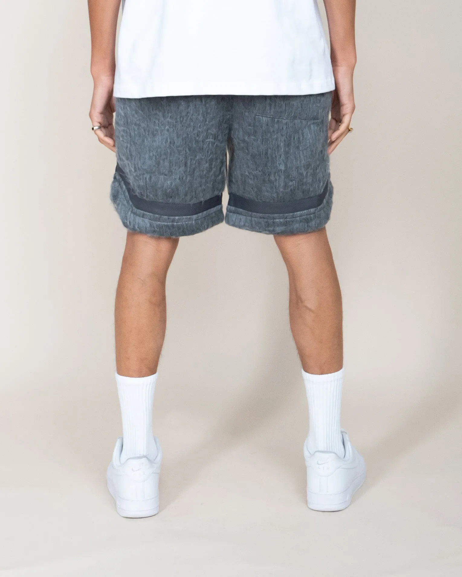 EPTM MOHAIR SHORTS - CHARCOAL