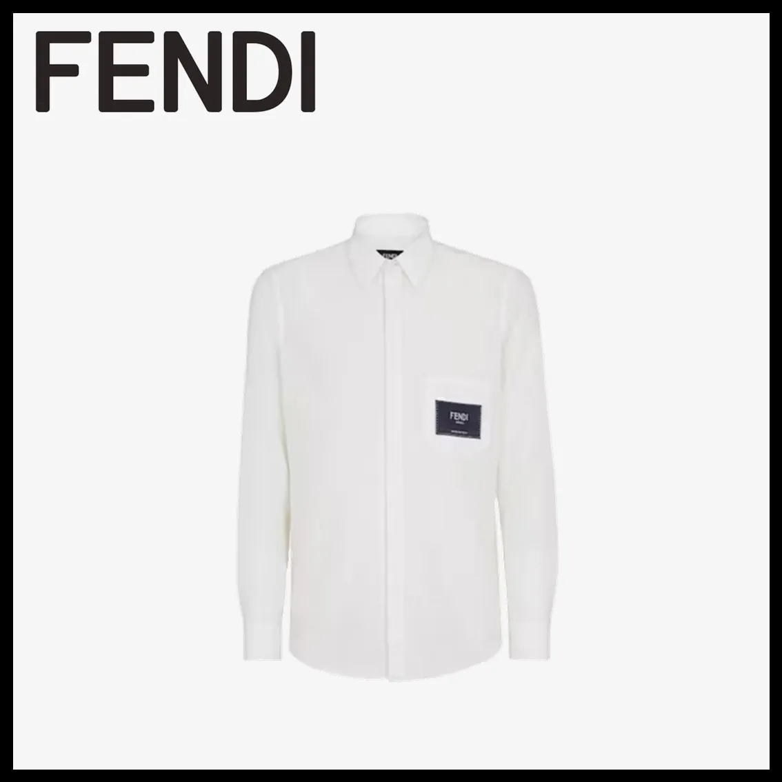 FENDI  |Plain Logo Luxury Outlet Shirts