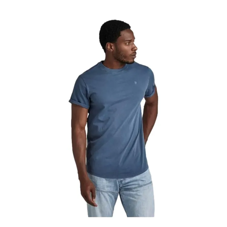 G-STAR Lash D16396265 T-shirt Base In Cotone Uomo Vintage Indigo