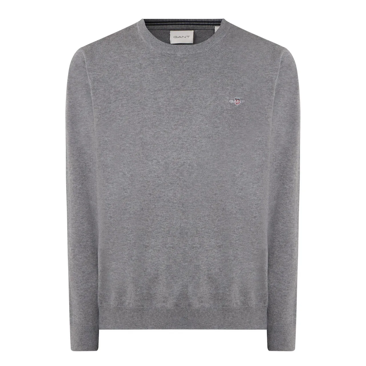 GANT The Sustainable Edit Classic Cotton Crew Neck Sweater - Grey