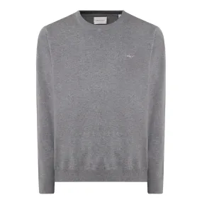 GANT The Sustainable Edit Classic Cotton Crew Neck Sweater - Grey