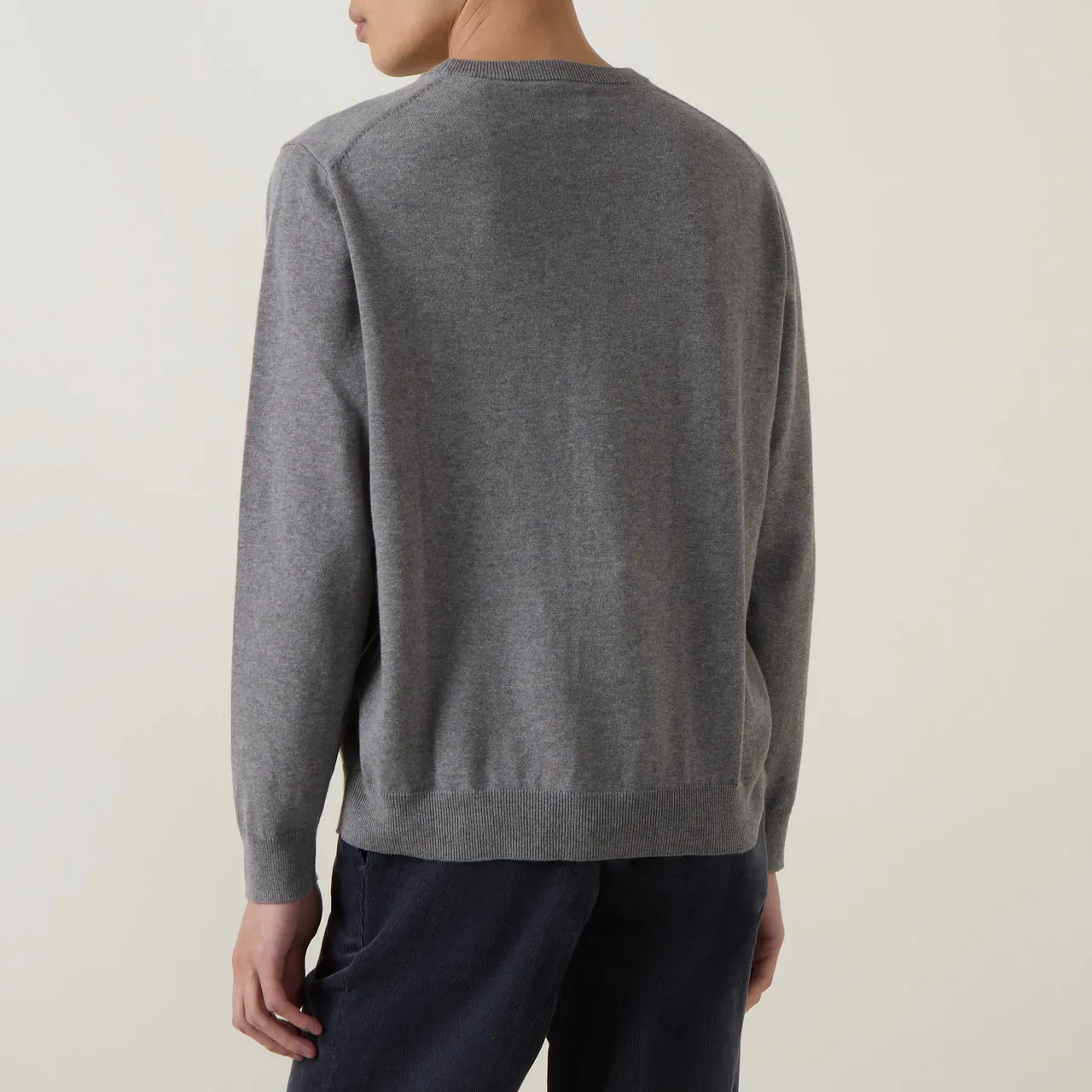 GANT The Sustainable Edit Classic Cotton Crew Neck Sweater - Grey