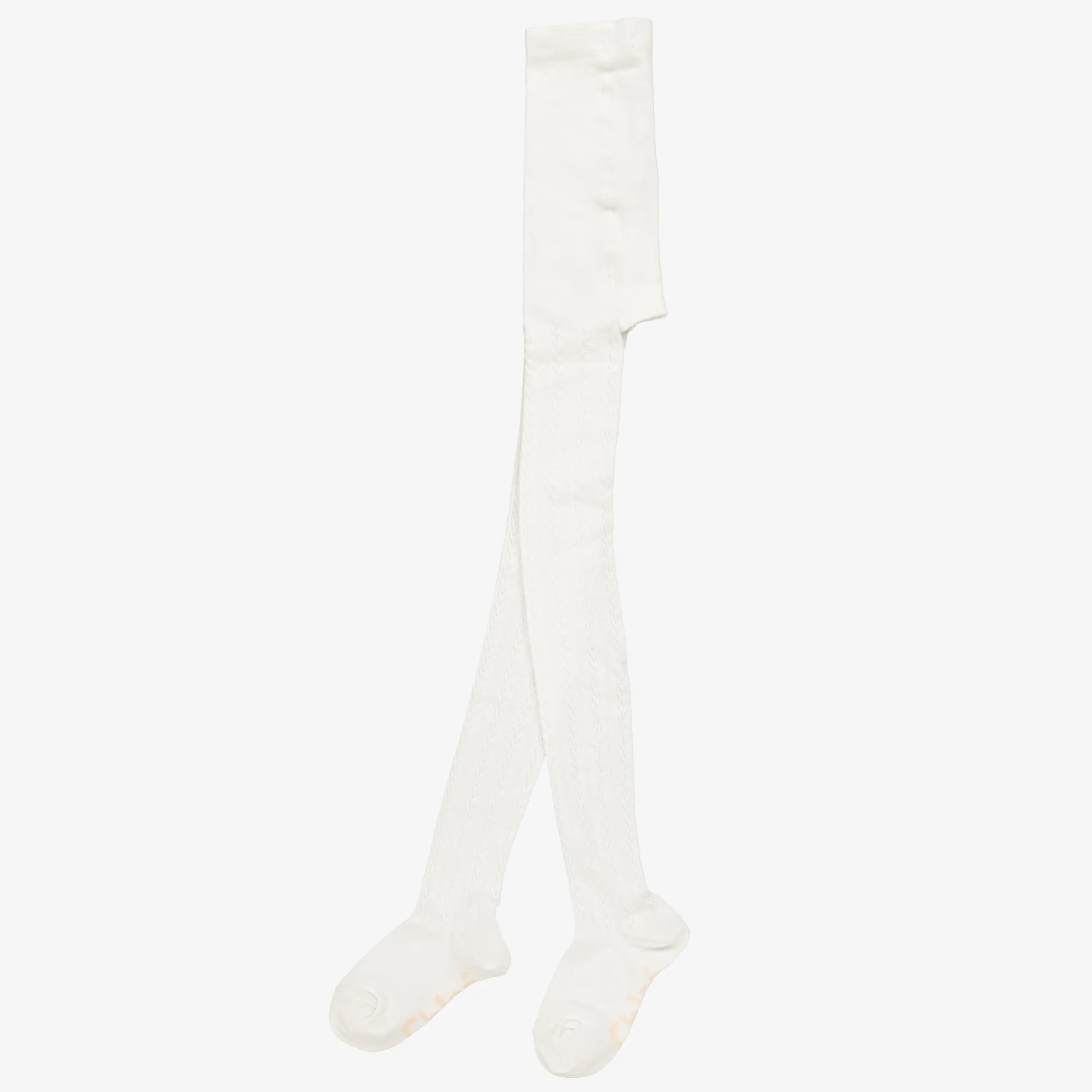 Girls Ivory Cotton Tights