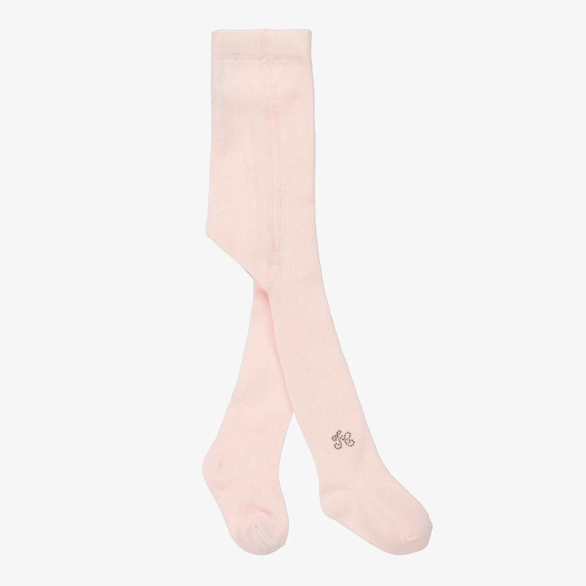 Girls Pink Cotton Tights