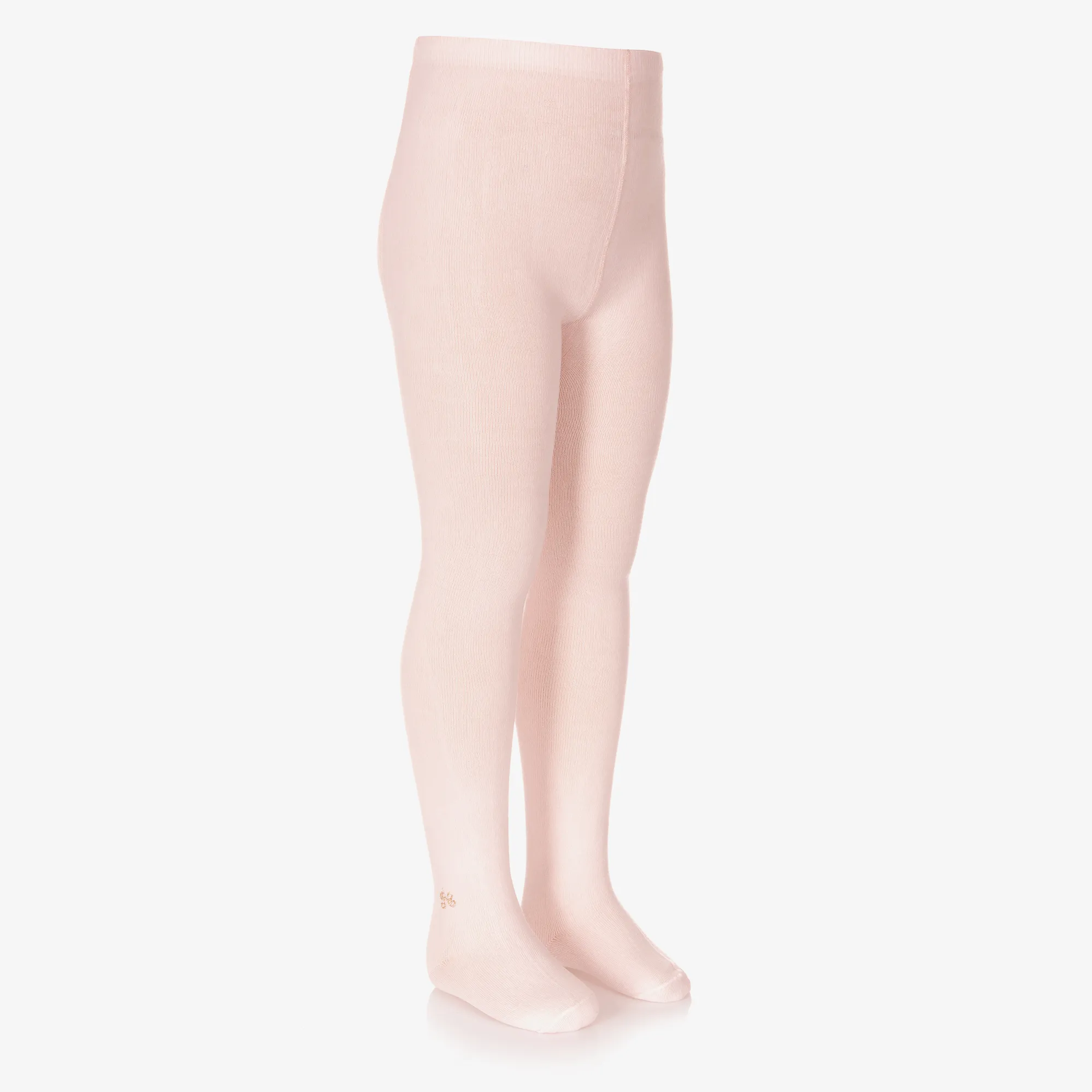 Girls Pink Cotton Tights