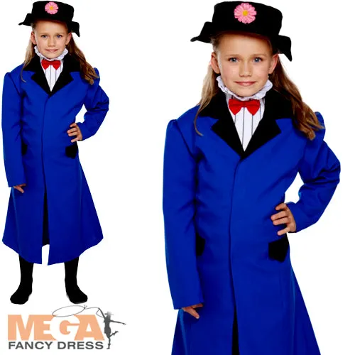 Girls Victorian Nanny Historical Caregiver Fancy Dress