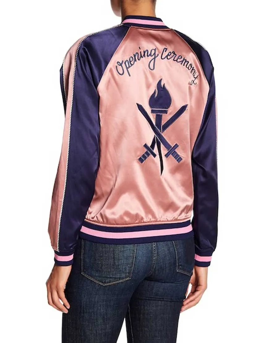 Grown-ish Yara Shahidi Zoey Johnson Silk Bomber Jacket