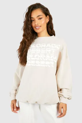 Hoodies & Sweatshirts | Colorado Puff Print Slogan Oversized Sweatshirt | boohoo