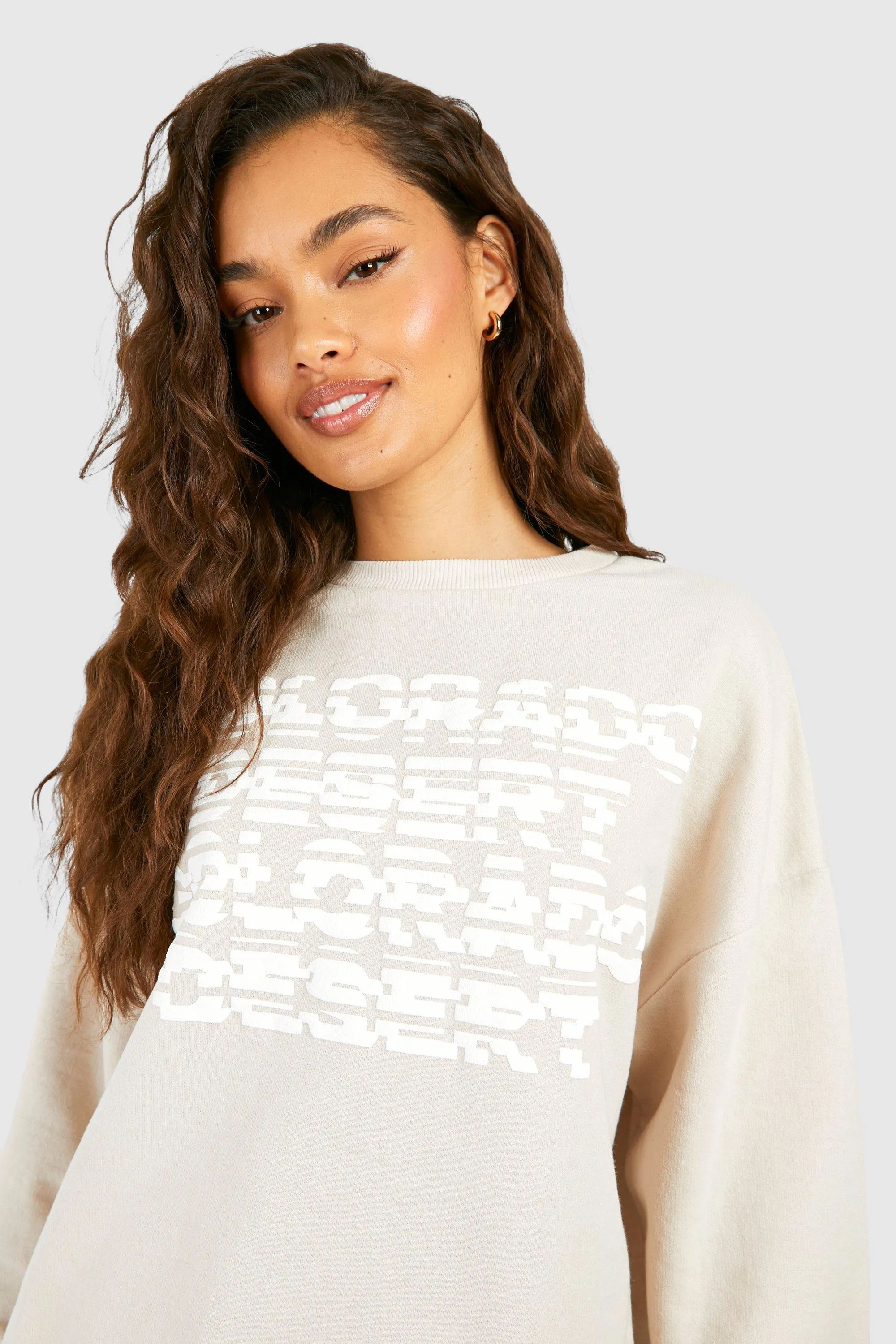 Hoodies & Sweatshirts | Colorado Puff Print Slogan Oversized Sweatshirt | boohoo